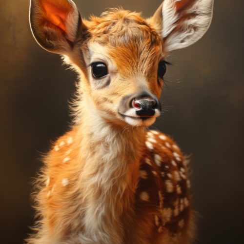 Fallow Deer Fawn - An AI-inspired Fine-Art Print & Embellished Fine-Art Print by Gary Hyland and exclusively available in 4 sizes from Otherwurlde.com.