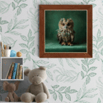 Tawny Owlet - Part of the Fauna Collection by artist Gary Hyland. This AI-inspired Digital Artwork, is available exclusively from Otherwurlde.com.