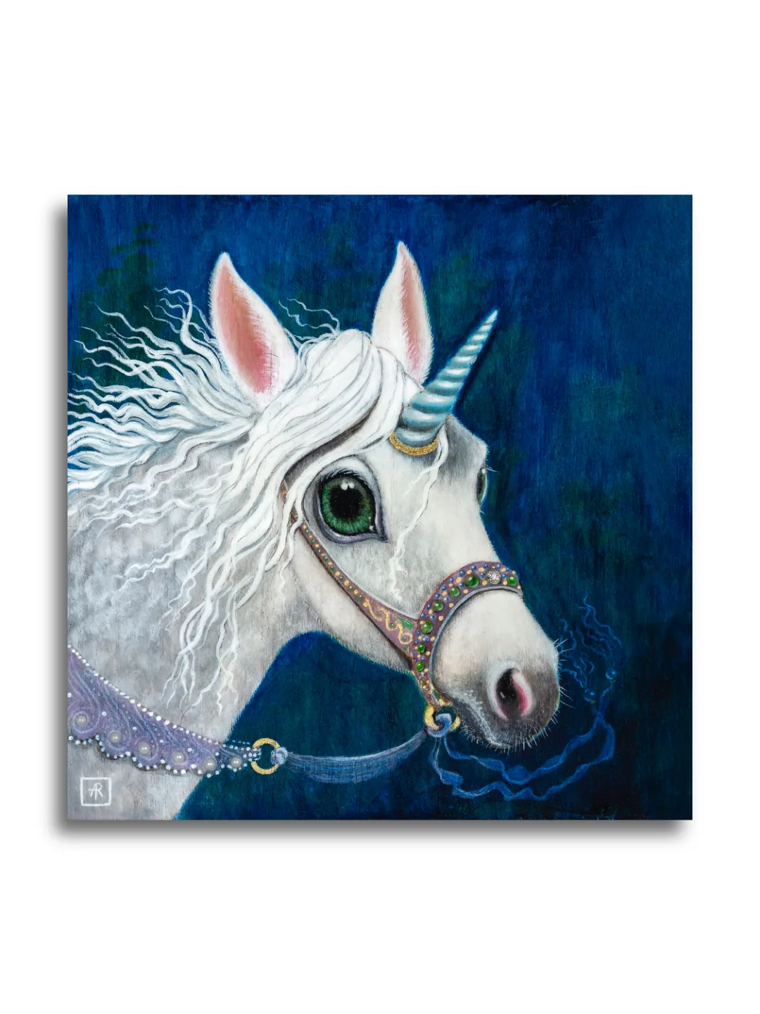 Unicorn by Ann Richmond - A stunning, Original artwork featuring a Unicorn. Painted in the artist's unique style... Framing available.