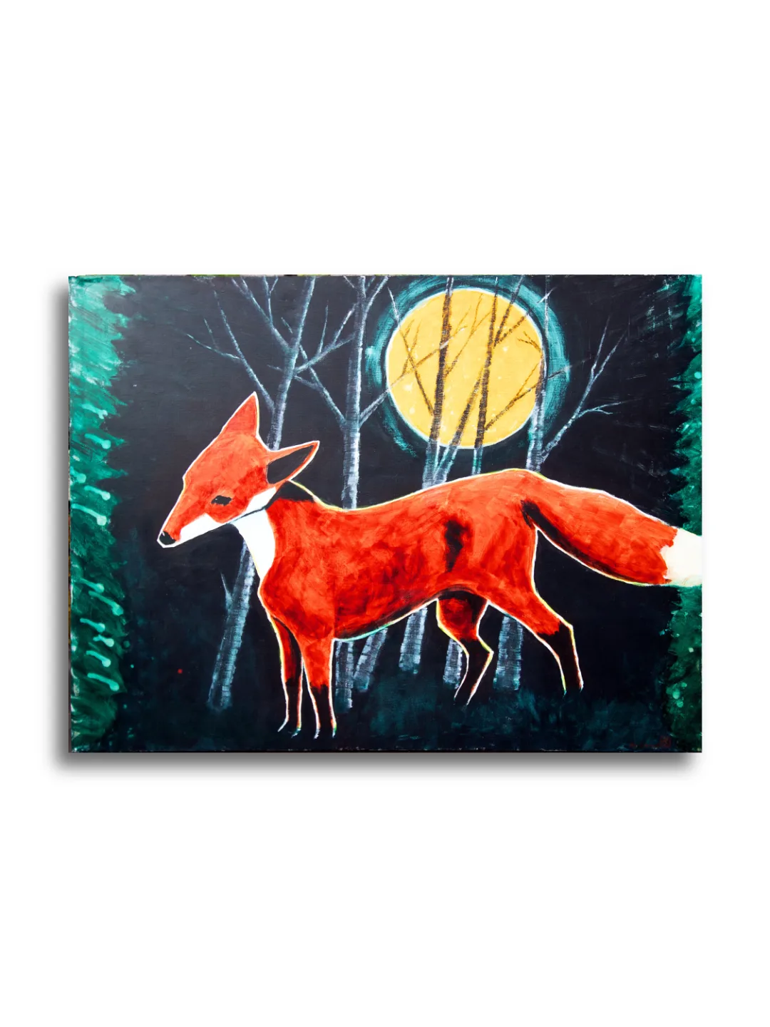 Rote Fuchs (Red Fox) by Ann Richmond - A stunning, Original artwork featuring a stylised Red Fox in an expressive style... Framing available.
