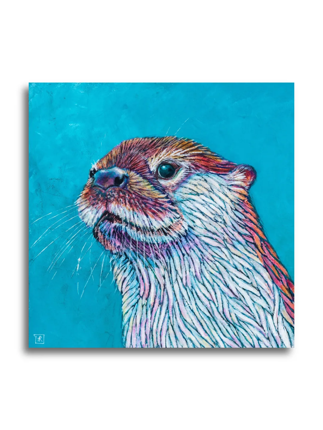Blue Otter by Ann Richmond - A beautiful Fine-Art Print of a River Otter. Limited inventory remains in our Print Sale...