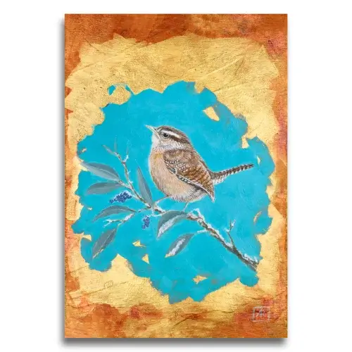 Wren by Ann Richmond - A beautiful Fine-Art Print of a resting Jenny Wren. Limited inventory remains in our Print Sale...