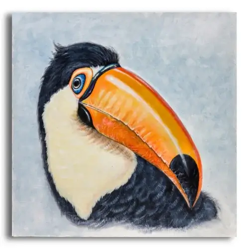 Toucan by Ann Richmond - A Painting of a Toucan. C/W Letter of Provenance & Story. Framing Available.