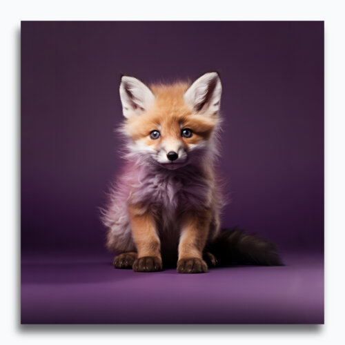 Fox Cub - Part of the Fauna Collection by artist Gary Hyland. This AI-inspired Digital Artwork, is available exclusively from Otherwurlde.com.