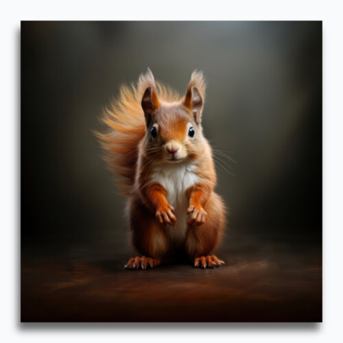 Red Squirrel Kit - Part of the Fauna Collection by artist Gary Hyland. This AI-inspired Digital Artwork, is available exclusively from Otherwurlde.com.