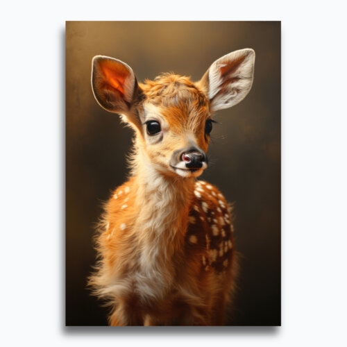Fallow Deer Fawn - Part of the Fauna Collection by artist Gary Hyland. This AI-inspired Digital Artwork, is available exclusively from Otherwurlde.com.