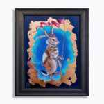 The Herald, painted by renowned UK fantasy artist Ann Richmond, is a captivating piece of fantasy art featuring a heraldic hare bearing a ceremonial staff. Part of the Otherwurlde Collection, this artwork draws viewers into a fabled realm of armoured animals and hidden tales. Discover both the original work and fine-art prints of this enchanting piece at Otherwurlde.com.