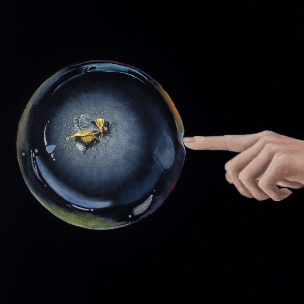 Enlightenment, painted by renowned UK fantasy artist Ann Richmond, is a dreamlike and inspirational piece of fantasy art featuring a dryad and her companions as she receives wisdom from a bee. Part of the Otherwurlde Collection—and created in collaboration with writer Gary Hyland—the piece transports viewers into a magical realm where armoured animals and evocative narratives come to life. Offered as affordable art with story, collectors can choose between the original artwork and an exclusive range of fine-art prints. Discover the enchantment at Otherwurlde.com.