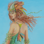 The Gossamer Thread, painted by renowned UK fantasy artist Ann Richmond, is a mysterious, ethereal artwork featuring a dryad guiding her lionfish companion down to the sea. Part of the Otherwurlde Collection—and created in collaboration with writer Gary Hyland—the piece transports viewers into a magical realm where armoured animals and evocative narratives come to life. Offered as affordable art with story, collectors can choose between the original artwork and an exclusive range of fine-art prints. Discover the enchantment at Otherwurlde.com.