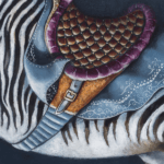 Leap of Faith, painted by renowned UK fantasy artist Ann Richmond, is an optimistic and supportive piece of fantasy art featuring a disparate band of animals taking a bold 'leap of faith' off a cliff. Part of the Otherwurlde Collection—and created in collaboration with writer Gary Hyland—the piece transports viewers into a magical realm where armoured animals and evocative narratives come to life. Offered as affordable art with story, collectors can choose between the original artwork and an exclusive range of fine-art prints. Discover the enchantment at Otherwurlde.com.