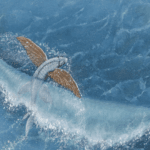 Windcheetah!, painted by renowned UK fantasy artist Ann Richmond, is an optimistic and supportive piece of fantasy art featuring a cheetah and a lemur sprinting over waves in pursuit of a mysterious red balloon. Part of the Otherwurlde Collection—and created in collaboration with writer Gary Hyland—the piece transports viewers into a magical realm where armoured animals and evocative narratives come to life. Offered as affordable art with story, collectors can choose between the original artwork and an exclusive range of fine-art prints. Discover the enchantment at Otherwurlde.com.