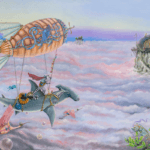 Life's a Breeze, painted by renowned UK fantasy artist Ann Richmond, is a stunning and enigmatic piece of fantasy art featuring an airborne hammerhead shark carrying a lemur to a new destination... Part of the Otherwurlde Collection—and created in collaboration with writer Gary Hyland—the piece transports viewers into a magical realm where armoured animals and evocative narratives come to life. Offered as affordable art with story, collectors can choose between the original artwork and an exclusive range of fine-art prints. Discover the enchantment at Otherwurlde.com.