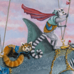 Life's a Breeze, painted by renowned UK fantasy artist Ann Richmond, is a stunning and enigmatic piece of fantasy art featuring an airborne hammerhead shark carrying a lemur to a new destination... Part of the Otherwurlde Collection—and created in collaboration with writer Gary Hyland—the piece transports viewers into a magical realm where armoured animals and evocative narratives come to life. Offered as affordable art with story, collectors can choose between the original artwork and an exclusive range of fine-art prints. Discover the enchantment at Otherwurlde.com.