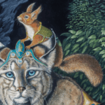 Everyday Miracles... painted by renowned UK fantasy artist Ann Richmond, is a beautiful and mysterious piece of fantasy art featuring a disparate group of animals witnessing Siamese fighting fish floating into the night sky... Part of the Otherwurlde Collection—and created in collaboration with writer Gary Hyland—the piece transports viewers into a magical realm where armoured animals and evocative narratives come to life. Offered as affordable art with story, collectors can choose between the original artwork and an exclusive range of fine-art prints. Discover the enchantment at Otherwurlde.com.