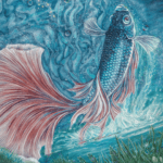 Everyday Miracles... painted by renowned UK fantasy artist Ann Richmond, is a beautiful and mysterious piece of fantasy art featuring a disparate group of animals witnessing Siamese fighting fish floating into the night sky... Part of the Otherwurlde Collection—and created in collaboration with writer Gary Hyland—the piece transports viewers into a magical realm where armoured animals and evocative narratives come to life. Offered as affordable art with story, collectors can choose between the original artwork and an exclusive range of fine-art prints. Discover the enchantment at Otherwurlde.com.