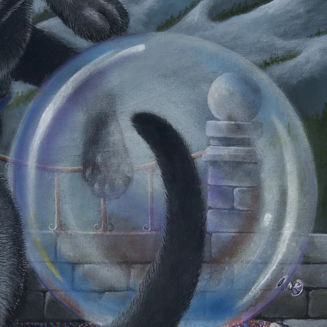 Mystic Mog, painted by renowned UK fantasy artist Ann Richmond, is a mysterious and charming piece of fantasy art featuring a fortune-telling Black Cat who may not be as clever as she thinks! Part of the Otherwurlde Collection—and created in collaboration with writer Gary Hyland—the piece transports viewers into a magical realm where armoured animals and evocative narratives come to life. Offered as affordable art with story, collectors can choose between the original artwork and an exclusive range of fine-art prints. Discover the enchantment at Otherwurlde.com.