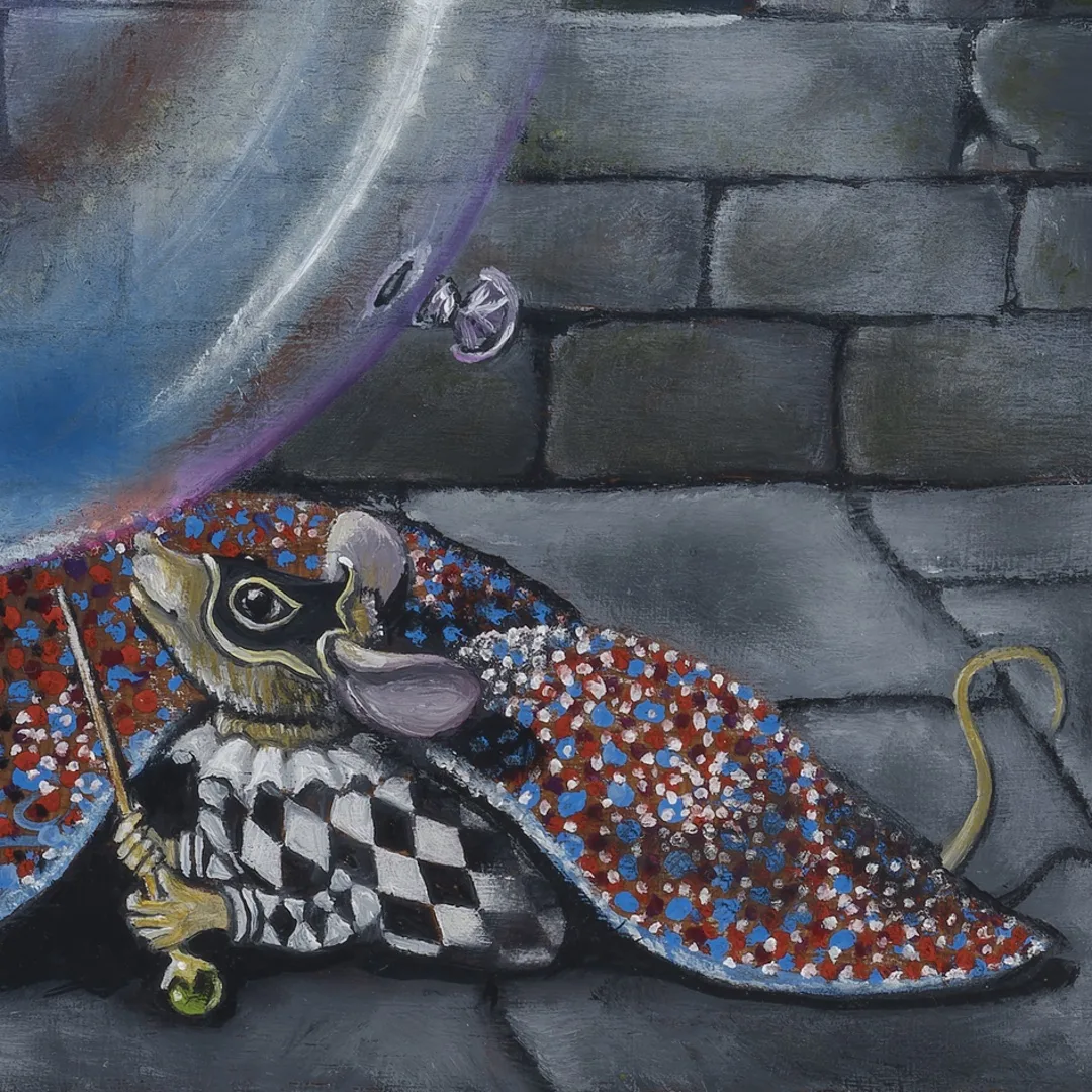 Mystic Mog, painted by renowned UK fantasy artist Ann Richmond, is a mysterious and charming piece of fantasy art featuring a fortune-telling Black Cat who may not be as clever as she thinks! Part of the Otherwurlde Collection—and created in collaboration with writer Gary Hyland—the piece transports viewers into a magical realm where armoured animals and evocative narratives come to life. Offered as affordable art with story, collectors can choose between the original artwork and an exclusive range of fine-art prints. Discover the enchantment at Otherwurlde.com.