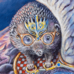 Midnight Messenger, painted by renowned UK fantasy artist Ann Richmond, is an ethereal and inspirational piece of fantasy art featuring a red kite and hedgehog on a mission... Part of the Otherwurlde Collection—and created in collaboration with writer Gary Hyland—the piece transports viewers into a magical realm where armoured animals and evocative narratives come to life. Offered as affordable art with story, collectors can choose between the original artwork and an exclusive range of fine-art prints. Discover the enchantment at Otherwurlde.com.