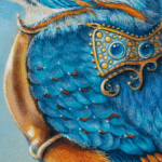 A Bigger Fish, painted by renowned UK fantasy artist Ann Richmond, is a whimsical and inspirational piece of fantasy art featuring a kingfisher and his pet stickleback as they contemplate the arrival of a humble blue-tit with its enormous carp! Part of the Otherwurlde Collection—and created in collaboration with writer Gary Hyland—the piece transports viewers into a magical realm where armoured animals and evocative narratives come to life. Offered as affordable art with story, collectors can choose between the original artwork and an exclusive range of fine-art prints. Discover the enchantment at Otherwurlde.com.