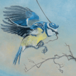 A Bigger Fish, painted by renowned UK fantasy artist Ann Richmond, is a whimsical and inspirational piece of fantasy art featuring a kingfisher and his pet stickleback as they contemplate the arrival of a humble blue-tit with its enormous carp! Part of the Otherwurlde Collection—and created in collaboration with writer Gary Hyland—the piece transports viewers into a magical realm where armoured animals and evocative narratives come to life. Offered as affordable art with story, collectors can choose between the original artwork and an exclusive range of fine-art prints. Discover the enchantment at Otherwurlde.com.