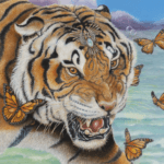 A Great Leap Forward, painted by renowned UK fantasy artist Ann Richmond, is an inspirational and wondrous piece of fantasy art featuring a tiger racing along the beach to keep a special kite aloft. Part of the Otherwurlde Collection—and created in collaboration with writer Gary Hyland—the piece transports viewers into a magical realm where armoured animals and evocative narratives come to life. Offered as affordable art with story, collectors can choose between the original artwork and an exclusive range of fine-art prints. Discover the enchantment at Otherwurlde.com.