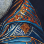 Dinner For One?, painted by renowned UK fantasy artist Ann Richmond, is a stunning and captivating piece of fantasy art featuring a greedy giant panda and his red panda companion who's eyeing dinner! Part of the Otherwurlde Collection—and created in collaboration with writer Gary Hyland—the piece transports viewers into a magical realm where armoured animals and evocative narratives come to life. Offered as affordable art with story, collectors can choose between the original artwork and an exclusive range of fine-art prints. Discover the enchantment at Otherwurlde.com.