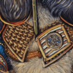 Dinner For One?, painted by renowned UK fantasy artist Ann Richmond, is a stunning and captivating piece of fantasy art featuring a greedy giant panda and his red panda companion who's eyeing dinner! Part of the Otherwurlde Collection—and created in collaboration with writer Gary Hyland—the piece transports viewers into a magical realm where armoured animals and evocative narratives come to life. Offered as affordable art with story, collectors can choose between the original artwork and an exclusive range of fine-art prints. Discover the enchantment at Otherwurlde.com.