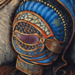 Dinner For One?, painted by renowned UK fantasy artist Ann Richmond, is a stunning and captivating piece of fantasy art featuring a greedy giant panda and his red panda companion who's eyeing dinner! Part of the Otherwurlde Collection—and created in collaboration with writer Gary Hyland—the piece transports viewers into a magical realm where armoured animals and evocative narratives come to life. Offered as affordable art with story, collectors can choose between the original artwork and an exclusive range of fine-art prints. Discover the enchantment at Otherwurlde.com.