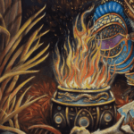 Dinner For One?, painted by renowned UK fantasy artist Ann Richmond, is a stunning and captivating piece of fantasy art featuring a greedy giant panda and his red panda companion who's eyeing dinner! Part of the Otherwurlde Collection—and created in collaboration with writer Gary Hyland—the piece transports viewers into a magical realm where armoured animals and evocative narratives come to life. Offered as affordable art with story, collectors can choose between the original artwork and an exclusive range of fine-art prints. Discover the enchantment at Otherwurlde.com.