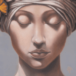 Arrival is the second painting in Ann Richmond's From Whispers to Wings triptych. The young woman, now more assured, finds the blue butterfly—a symbol of inspiration—on her shoulder, while a turban encircled by monarch butterflies reflects her inner contemplation. This piece, set in the magical Otherwurlde, conveys the beauty of recognising and considering one’s own insight. Part of the Otherwurlde Collection, this fantasy art limited edition piece—conceived by renowned UK fantasy artist Ann Richmond and writer Gary Hyland—transports viewers into a magical realm where armoured animals and evocative narratives come to life. Offered as affordable art with story, collectors can choose between the original artwork and an exclusive range of fine-art prints. Discover the enchantment at Otherwurlde.com.