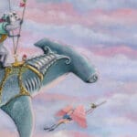 Life's a Breeze, painted by renowned UK fantasy artist Ann Richmond, is a stunning and enigmatic piece of fantasy art featuring an airborne hammerhead shark carrying a lemur to a new destination... Part of the Otherwurlde Collection—and created in collaboration with writer Gary Hyland—the piece transports viewers into a magical realm where armoured animals and evocative narratives come to life. Offered as affordable art with story, collectors can choose between the original artwork and an exclusive range of fine-art prints. Discover the enchantment at Otherwurlde.com.