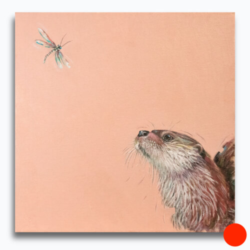"Fly Fishing!" painted by renowned UK wildlife artist Ann Richmond, is an endearing, whimsical portrait featuring a puzzled Otter as it encounters its first dragonfly... The piece comes alive with vibrant brush strokes over a richly textured canvas, capturing the delicate interplay of nature in a moment of quiet wonder. Each piece in The Wylde Ones is rendered in Richmond’s fresh, energetic, and gestural new style—a deliberate departure from her works in The Otherwurlde Collection. The backgrounds are carefully matched to hues from a heritage palette we affectionately call “Barrow & Fall”; complementing these striking and distinctive portrayals of British wildlife. Discover the original works and fine-art prints at Otherwurlde.com.