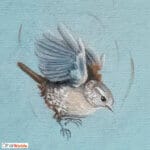 'Harey Landing!', features a little Wren, as it comes in for a landing on what looks to be a suitable perch... We're left wondering at the chaos that will soon ensue! 'Harey Landing!' is the third artwork in this collection by renowned UK wildlife artist Ann Richmond to feature a hare. The piece comes alive with vibrant brush strokes over a richly textured canvas, capturing the delicate interplay of nature in a moment of quiet wonder. Each piece in The Wylde Ones is rendered in Richmond’s fresh, energetic, and gestural new style—a deliberate departure from her works in The Otherwurlde Collection. The backgrounds are carefully matched to hues from a heritage palette we affectionately call “Barrow & Fall”; complementing these striking and distinctive portrayals of British wildlife. Discover the original works and fine-art prints at Otherwurlde.com.