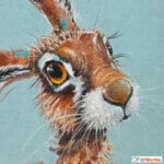 'Harey Landing!', features a little Wren, as it comes in for a landing on what looks to be a suitable perch... We're left wondering at the chaos that will soon ensue! 'Harey Landing!' is the third artwork in this collection by renowned UK wildlife artist Ann Richmond to feature a hare. The piece comes alive with vibrant brush strokes over a richly textured canvas, capturing the delicate interplay of nature in a moment of quiet wonder. Each piece in The Wylde Ones is rendered in Richmond’s fresh, energetic, and gestural new style—a deliberate departure from her works in The Otherwurlde Collection. The backgrounds are carefully matched to hues from a heritage palette we affectionately call “Barrow & Fall”; complementing these striking and distinctive portrayals of British wildlife. Discover the original works and fine-art prints at Otherwurlde.com.