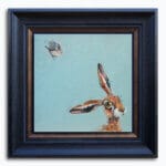 'Harey Landing!', features a little Wren, as it comes in for a landing on what looks to be a suitable perch... We're left wondering at the chaos that will soon ensue! 'Harey Landing!' is the third artwork in this collection by renowned UK wildlife artist Ann Richmond to feature a hare. The piece comes alive with vibrant brush strokes over a richly textured canvas, capturing the delicate interplay of nature in a moment of quiet wonder. Each piece in The Wylde Ones is rendered in Richmond’s fresh, energetic, and gestural new style—a deliberate departure from her works in The Otherwurlde Collection. The backgrounds are carefully matched to hues from a heritage palette we affectionately call “Barrow & Fall”; complementing these striking and distinctive portrayals of British wildlife. Discover the original works and fine-art prints at Otherwurlde.com.