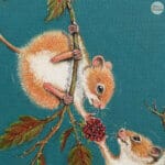 'The Great Divide...' is a loose sequel to the earlier piece 'Three Thieves!'. Our trio of berry-snatching field mice have now reached the enticing berry that's been just out of reach to this point... Now comes the REALLY hard part: dividing up the spoils! Painted by renowned UK wildlife artist Ann Richmond, the artwork comes alive with vibrant brush strokes over a richly textured canvas, capturing the delicate interplay of nature in a moment of quiet wonder. Each piece in The Wylde Ones is rendered in Richmond’s fresh, energetic, and gestural new style—a deliberate departure from her works in The Otherwurlde Collection. The backgrounds are carefully matched to hues from a heritage palette we affectionately call “Barrow & Fall”; complementing these striking and distinctive portrayals of British wildlife. Discover the original works and fine-art prints at Otherwurlde.com.