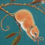 'The Great Divide...' is a loose sequel to the earlier piece 'Three Thieves!'. Our trio of berry-snatching field mice have now reached the enticing berry that's been just out of reach to this point... Now comes the REALLY hard part: dividing up the spoils! Painted by renowned UK wildlife artist Ann Richmond, the artwork comes alive with vibrant brush strokes over a richly textured canvas, capturing the delicate interplay of nature in a moment of quiet wonder. Each piece in The Wylde Ones is rendered in Richmond’s fresh, energetic, and gestural new style—a deliberate departure from her works in The Otherwurlde Collection. The backgrounds are carefully matched to hues from a heritage palette we affectionately call “Barrow & Fall”; complementing these striking and distinctive portrayals of British wildlife. Discover the original works and fine-art prints at Otherwurlde.com.