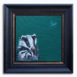 'Flutterby…' captures a tender woodland moment as two young badger cubs nestle into their mother’s warm embrace. Wide-eyed with curiosity, they watch an ethereal Chalk Blue butterfly drift past, while their mother offers the calm assurance that all is well in their little world. A scene full of mischief, warmth, and woodland charm Painted by renowned UK wildlife artist Ann Richmond, the artwork comes alive with vibrant brush strokes over a richly textured canvas, capturing the delicate interplay of nature in a moment of quiet wonder. Each piece in The Wylde Ones is rendered in Richmond’s fresh, energetic, and gestural new style—a deliberate departure from her works in The Otherwurlde Collection. The backgrounds are carefully matched to hues from a heritage palette we affectionately call “Barrow & Fall”; complementing these striking and distinctive portrayals of British wildlife. Discover the original works and fine-art prints at Otherwurlde.com.