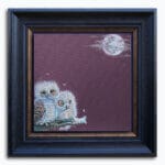 'Out on a Limb…' captures a tender moment as two tawny owl chicks perch together on a moonlit branch. Clouds drift lazily across the night sky while delicate moths dance in the glow — a gentle, pastoral scene full of quiet courage and countryside charm. Painted by renowned UK wildlife artist Ann Richmond, the artwork comes alive with vibrant brush strokes over a richly textured canvas, capturing the delicate interplay of nature in a moment of quiet wonder. Each piece in The Wylde Ones is rendered in Richmond’s fresh, energetic, and gestural new style—a deliberate departure from her works in The Otherwurlde Collection. The backgrounds are carefully matched to hues from a heritage palette we affectionately call “Barrow & Fall”; complementing these striking and distinctive portrayals of British wildlife. Discover the original works and fine-art prints at Otherwurlde.com.