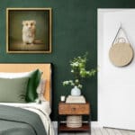 Dormouse Pup, created by innovative UK digital artist Gary Hyland, captures the stunning innocence of a baby Dormouse, delicately placed against a smoothly graduated, earthy olive-green background. This enchanting piece from the Fauna Collection celebrates the purity and charm of nature through a minimalist yet captivating composition, where the subtle accents in the mouse's pelt resonate with the backdrop. An impossibly cute and gentle vision, Dormouse Pup transports us to a timeless, unspoiled realm of natural beauty, blended with a subtle twist of colour. Discover original artworks and fine-art prints from this endearing series at Otherwurlde.com.