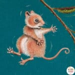 “Twang!” brings the Three Thieves tale to its conclusion as the villains are catapulted from their precarious branch, undone at the very moment they reach for the coveted berry. A comic woodland finale full of motion, mischief, and poetic justice. Painted by renowned UK wildlife artist Ann Richmond, the artwork comes alive with vibrant brush strokes over a richly textured canvas, capturing the delicate interplay of nature in a moment of quiet wonder. Each piece in The Wylde Ones is rendered in Richmond’s fresh, energetic, and gestural new style—a deliberate departure from her works in The Otherwurlde Collection. The backgrounds are carefully matched to hues from a heritage palette we affectionately call “Barrow & Fall”; complementing these striking and distinctive portrayals of British wildlife. Discover the original works and fine-art prints at Otherwurlde.com.