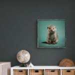Otter Pup, created by innovative UK digital artist Gary Hyland, captures the stunning innocence of a baby Otter, delicately colour-tinted to harmonise with a graduated aqua background. This enchanting piece from the Fauna Collection celebrates the purity and charm of nature through a minimalist yet captivating composition, where the subtle green accents in the Otter's fur resonate with the backdrop. An impossibly cute and gentle vision, Otter Pup transports us to a timeless, unspoiled realm of natural beauty, blended with a subtle twist of colour. Discover original artworks and fine-art prints from this endearing series at Otherwurlde.com.