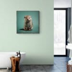 Otter Pup, created by innovative UK digital artist Gary Hyland, captures the stunning innocence of a baby Otter, delicately colour-tinted to harmonise with a graduated aqua background. This enchanting piece from the Fauna Collection celebrates the purity and charm of nature through a minimalist yet captivating composition, where the subtle green accents in the Otter's fur resonate with the backdrop. An impossibly cute and gentle vision, Otter Pup transports us to a timeless, unspoiled realm of natural beauty, blended with a subtle twist of colour. Discover original artworks and fine-art prints from this endearing series at Otherwurlde.com.