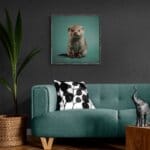 Otter Pup, created by innovative UK digital artist Gary Hyland, captures the stunning innocence of a baby Otter, delicately colour-tinted to harmonise with a graduated aqua background. This enchanting piece from the Fauna Collection celebrates the purity and charm of nature through a minimalist yet captivating composition, where the subtle green accents in the Otter's fur resonate with the backdrop. An impossibly cute and gentle vision, Otter Pup transports us to a timeless, unspoiled realm of natural beauty, blended with a subtle twist of colour. Discover original artworks and fine-art prints from this endearing series at Otherwurlde.com.