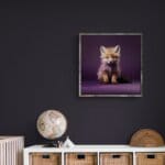 Fox Cub, created by innovative UK digital artist Gary Hyland, captures the stunning innocence of a Fox Cub, delicately colour-tinted to harmonise with a soft, graduated purple background. This enchanting piece from the Fauna Collection celebrates the purity and charm of nature through a minimalist yet captivating composition, where the purple accents in the Fox Cub's fur resonate with the serene backdrop. An impossibly cute and gentle vision, Fox Cub transports us to a timeless, unspoiled realm of natural beauty, blended with a subtle twist of colour. Discover original artworks and fine-art prints from this endearing series at Otherwurlde.com.