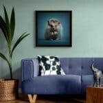 Hoglet, created by innovative UK digital artist Gary Hyland, captures the stunning innocence of a baby Hedgehog, delicately colour-tinted to harmonise with a soft, graduated blue background. This enchanting piece from the Fauna Collection celebrates the purity and charm of nature through a minimalist yet captivating composition, where the blue accents in the Hoglet's quills resonate with the serene backdrop. An impossibly cute and gentle vision, Hoglet transports us to a timeless, unspoiled realm of natural beauty, blended with a subtle twist of colour. Discover original artworks and fine-art prints from this endearing series at Otherwurlde.com.