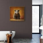 Badger Cub, created by innovative UK digital artist Gary Hyland, captures the stunning innocence of a baby Badger, delicately colour-tinted to harmonise with a soft, graduated yellow background. This enchanting piece from the Fauna Collection celebrates the purity and charm of nature through a minimalist yet captivating composition, where the pale orange accents in the badger's fur resonate with the serene backdrop. An impossibly cute and gentle vision, Badger Cub transports us to a timeless, unspoiled realm of natural beauty, blended with a subtle twist of colour. Discover original artworks and fine-art prints from this endearing series at Otherwurlde.com.