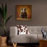 Badger Cub, created by innovative UK digital artist Gary Hyland, captures the stunning innocence of a baby Badger, delicately colour-tinted to harmonise with a soft, graduated yellow background. This enchanting piece from the Fauna Collection celebrates the purity and charm of nature through a minimalist yet captivating composition, where the pale orange accents in the badger's fur resonate with the serene backdrop. An impossibly cute and gentle vision, Badger Cub transports us to a timeless, unspoiled realm of natural beauty, blended with a subtle twist of colour. Discover original artworks and fine-art prints from this endearing series at Otherwurlde.com.