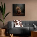 Red Squirrel Kit, created by innovative UK digital artist Gary Hyland, captures the stunning innocence of a baby Red Squirrel, delicately colour-tinted to harmonise with a graduated chestnut-brown background. This enchanting piece from the Fauna Collection celebrates the purity and charm of nature through a minimalist yet captivating composition, where the rich orange accents in the squirrel's brush-tail & fur resonate with the dark backdrop. An impossibly cute and gentle vision, Squirrel Kit transports us to a timeless, unspoiled realm of natural beauty, blended with a subtle twist of colour. Discover original artworks and fine-art prints from this endearing series at Otherwurlde.com.