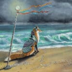 Journey's End, painted by renowned UK fantasy artist Ann Richmond, is a beautifully enigmatic piece of fantasy art featuring a red fox pilgrim resting peacefully on a secluded beach. Part of the Otherwurlde Collection—and created in collaboration with writer Gary Hyland—the piece transports viewers into a magical realm where armoured animals and evocative narratives come to life. Offered as affordable art with story, collectors can choose between the original artwork and an exclusive range of fine-art prints. Discover the enchantment at Otherwurlde.com.